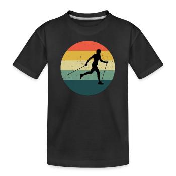 Women's Nordic Walking Nordic Walker Walking - Kids' Premium Organic T-Shirt - black - Front