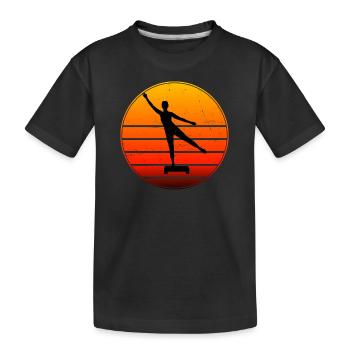 Herren Krafttraining Aerobic Konditionstraining - Kinder Premium Bio T-Shirt - Schwarz - Vorne