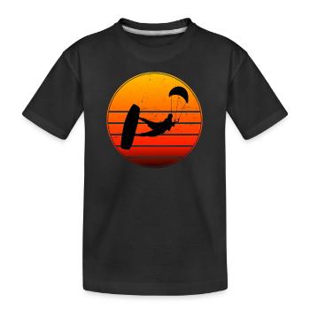 Femmes Kitesurfer Kitesurf Kitesurf Kitesurf - T-shirt bio Premium Enfant - noir - Devant