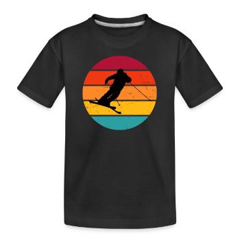 Saut à ski Femmes Ski Freestyle Slopestyle - T-shirt bio Premium Enfant - noir - Devant