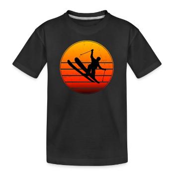 Freestyle Ski Herren Slopestyle Damen Ski Jumping - Kinder Premium Bio T-Shirt - Schwarz - Vorne