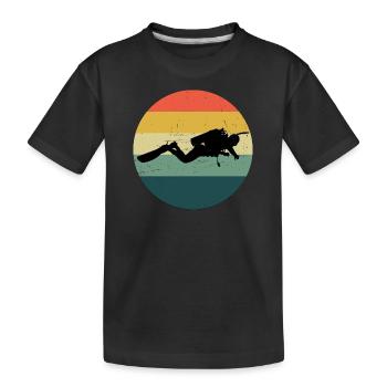 Scuba Diving Scuba Diver Diver Diver - Kids' Premium Organic T-Shirt - black - Front