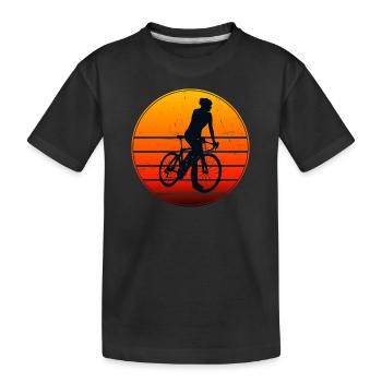 Vélo de route pour hommes Vélo de route pour femmes Vélo de route - T-shirt bio Premium Enfant - noir - Devant