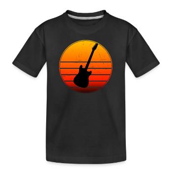 Guitar guitar player classical guitar - Kids' Premium Organic T-Shirt - black - Front