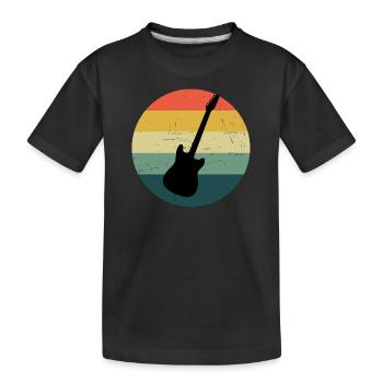 Egitarre E-gitarre akustische gitarre electronic g - Kinder Premium Bio T-Shirt - Schwarz - Vorne