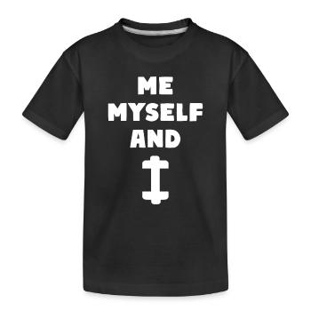 Me, Myself and I Sport Training Fitness - Kinder Premium Bio T-Shirt - Schwarz - Vorne