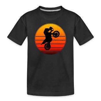 Hommes Dirt Bike Motocross Dirt Bike Femmes - T-shirt bio Premium Enfant - noir - Devant