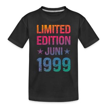 Limited Edition 25 Geburtstag Party Jahrgang 1999 - Kinder Premium Bio T-Shirt - Schwarz - Vorne