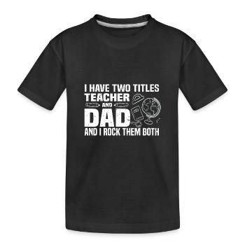 Teacher - Kids' Premium Organic T-Shirt - black - Front