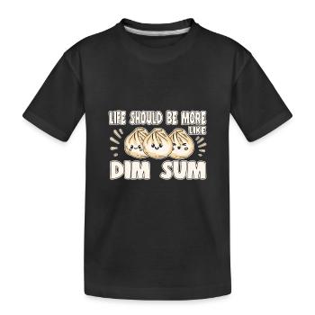 Délicieuse cuisine asiatique Bao Bun drôle de dim sum - T-shirt bio Premium Enfant - noir - Devant