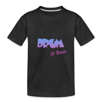 Drum n Bass - Kinder Premium Bio T-Shirt - Schwarz - Vorne