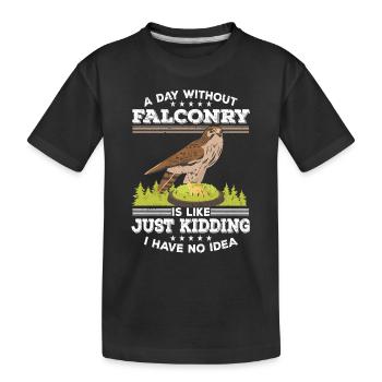 Fauconnerie | Fauconnerie Fauconnerie Animaux Idée cadeau - T-shirt bio Premium Enfant - noir - Devant