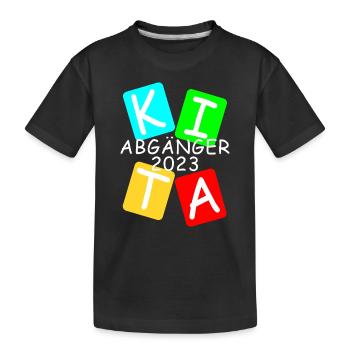 Kita Abgänger 2023 - Kinder Premium Bio T-Shirt - Schwarz - Vorne