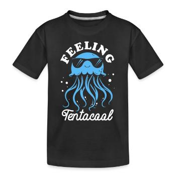 Feeling Tentacool - Méduse avec des tentacules - T-shirt bio Premium Enfant - noir - Devant