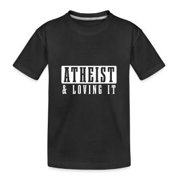 Atheismus Sprüche | Atheisten Atheist Geschenkidee - Kinder Premium Bio T-Shirt - Schwarz - Vorne