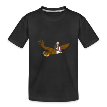 USA Flagge | Patriot Patriotismus Amerika Geschenk - Kinder Premium Bio T-Shirt - Schwarz - Vorne