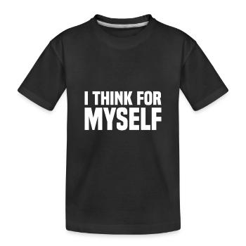 Atheismus Skeptiker Atheisten Atheist Wissenschaft - Kinder Premium Bio T-Shirt - Schwarz - Vorne
