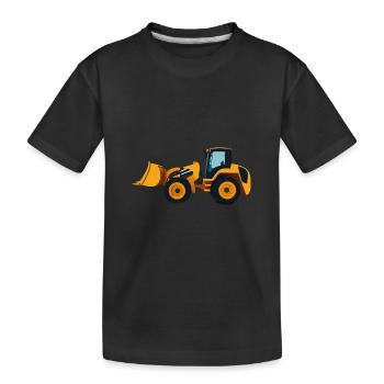 Radlader - Kinder Premium Bio T-Shirt - Schwarz - Vorne