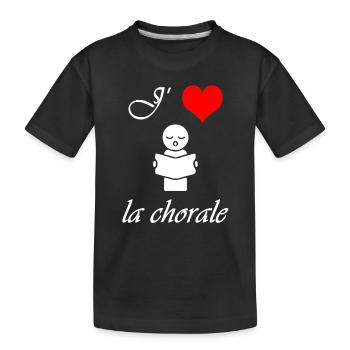 J'AIME LA CHORALE - T-shirt bio Premium Enfant - noir - Devant