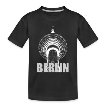 Berlin TV Tower - Kids' Premium Organic T-Shirt - black - Front