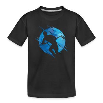 Floorball Floorball Floorball Player - Kids' Premium Organic T-Shirt - black - Front
