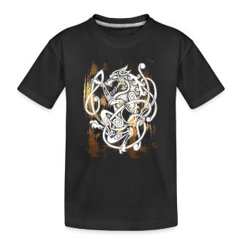 FENRIR Wolf - Odin - Vintage - usedlook - T-shirt bio Premium Enfant - noir - Devant