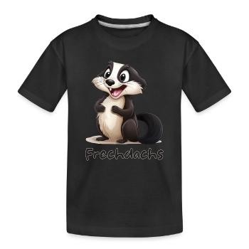 Süßer Kleiner Frechdachs - Kinder Premium Bio T-Shirt - Schwarz - Vorne
