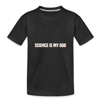 Atheismus Religion Glaube Atheisten Wissenschaft - Kinder Premium Bio T-Shirt - Schwarz - Vorne