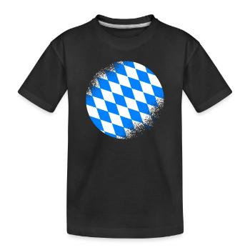 Drapeau bavarois d’occasion Look Drapeau bavarois Vintage - T-shirt bio Premium Enfant - noir - Devant