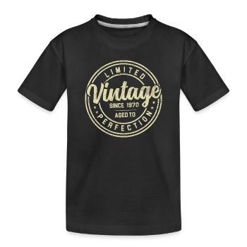 Vintage Des Années 1970 Cadeau D’anniversaire 1970 - T-shirt bio Premium Enfant - noir - Devant