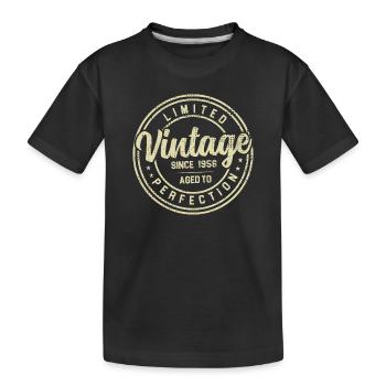 Jahrgang 1956 Geburtstagsgeschenk 1956 - Kinder Premium Bio T-Shirt - Schwarz - Vorne