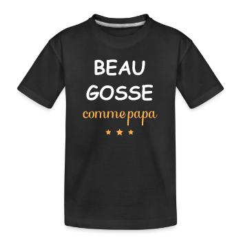 Beau gosse comme papa - T-shirt bio Premium Enfant - noir - Devant
