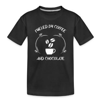Café, expresso, café et chocolat - T-shirt bio Premium Enfant - noir - Devant