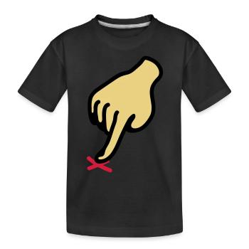 zeigen Kreuz - hier 3 - Kinder Premium Bio T-Shirt - Schwarz - Vorne