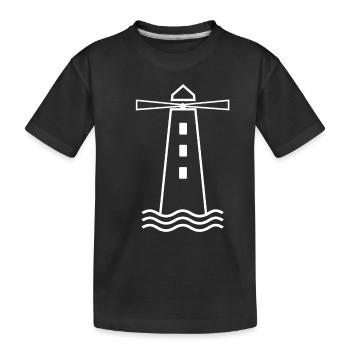 Le phare - blanc - T-shirt bio Premium Enfant - noir - Devant