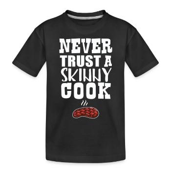 Funny cook gourmets present Christmas - Kids' Premium Organic T-Shirt - black - Front