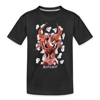 Negotiating Bull - Kids' Premium Organic T-Shirt - black - Front