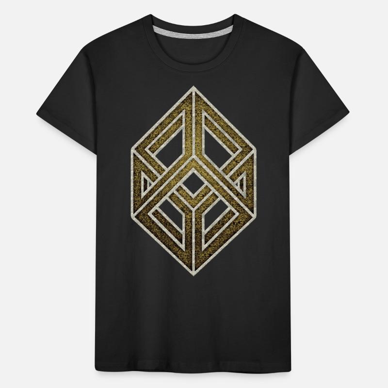 Optical illusion, cube, geometry, mathematics Kids' Premium Organic T-Shirt