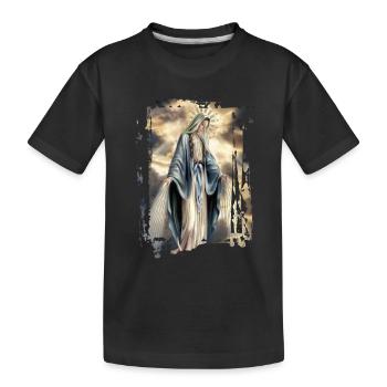 Holly Mary Maria Madonna Mariana Jungfrau Maria - Kinder Premium Bio T-Shirt - Schwarz - Vorne