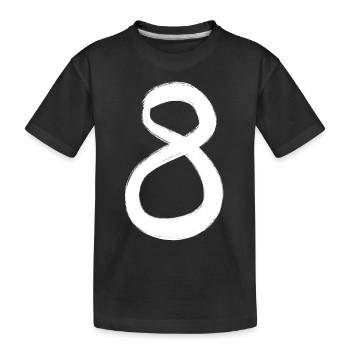 8 Huit chiffres Peint à la main Idée cadeau blanche - T-shirt bio Premium Enfant - noir - Devant