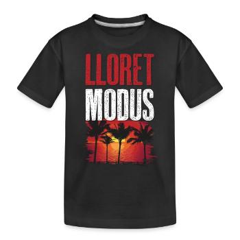 Lloret De Mar Modus - Kinder Premium Bio T-Shirt - Schwarz - Vorne
