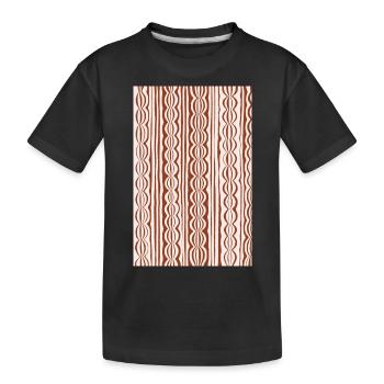 Simple Stripes Pattern - Kinder Premium Bio T-Shirt - Schwarz - Vorne