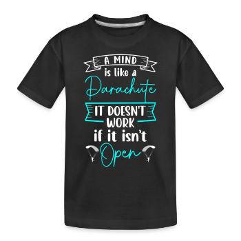Parapente Adrénaline Avion Aviation - T-shirt bio Premium Enfant - noir - Devant