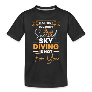 Skidiving Parapente Avion Sports Extrêmes - T-shirt bio Premium Enfant - noir - Devant