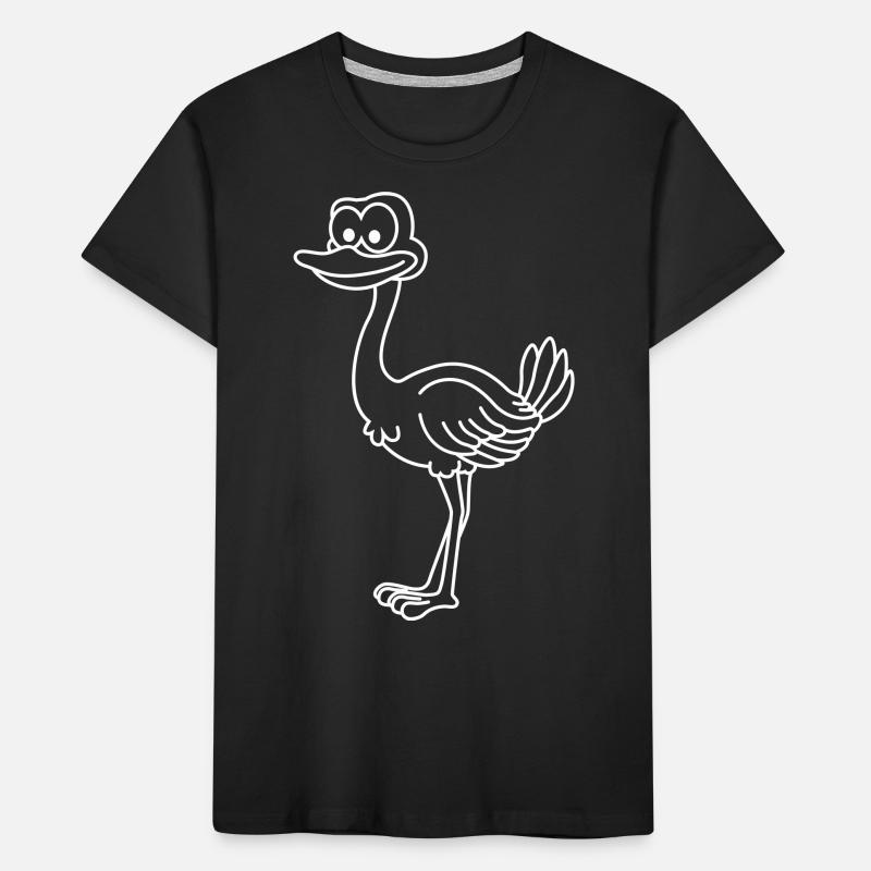 Strauß Comic Tier Kinder Premium Bio T-Shirt
