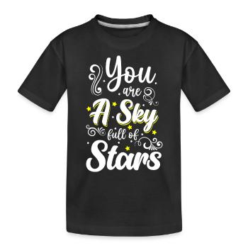 Star Star Moon Souhaite - T-shirt bio Premium Enfant - noir - Devant