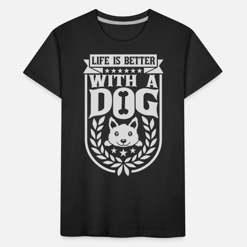 better with a dog Kinder Premium Bio T-Shirt