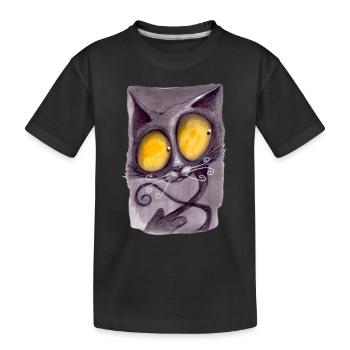 Serial Cat 11 - Kids' Premium Organic T-Shirt - black - Front