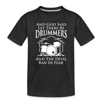Drummers - Kinder Premium Bio T-Shirt - Schwarz - Vorne