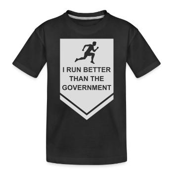 mieux fonctionner que le gouvernement - T-shirt bio Premium Enfant - noir - Devant